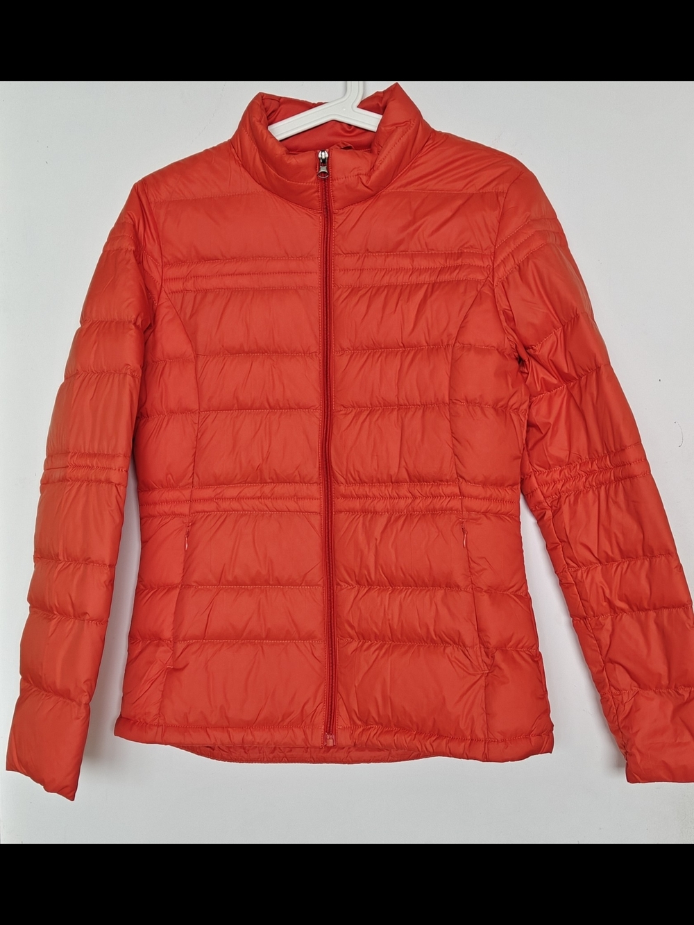 Lightweight Women's Puffer Jacket - Bright Orange